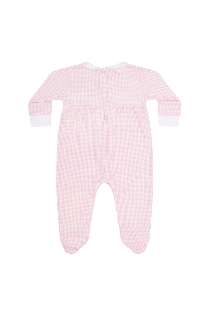Nellapima Pink Gingham Smocked Footie - Baby, Alternate, color, Pink
