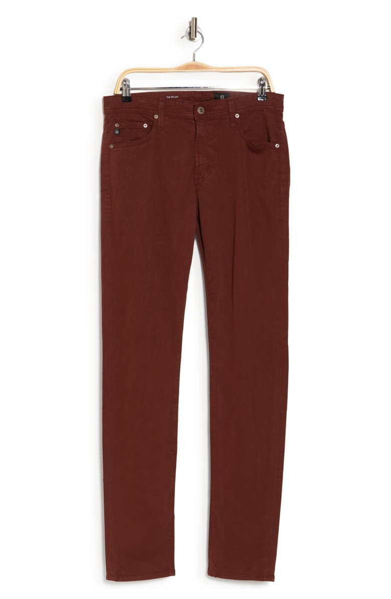 AG Dylan Skinny Fit Pants, Alternate, color, Rich Crimson
