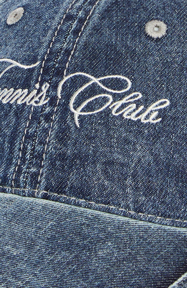 The Accessory Collective Kids' Tennis Club Washed Denim Baseball Cap, Alternate, color, Blue