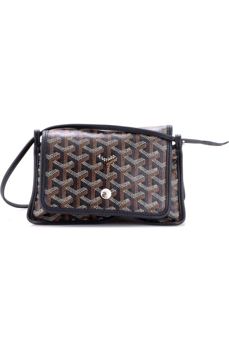 Pre-Owned Goyard Plumet Clutch Wallet Coated Canvas, Main, color, Black