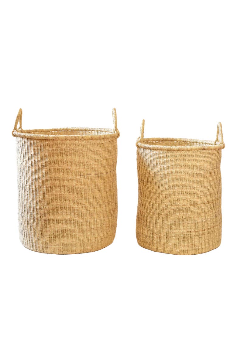 indego africa Bolga Hamper Baskets Set of 2, Alternate, color, 