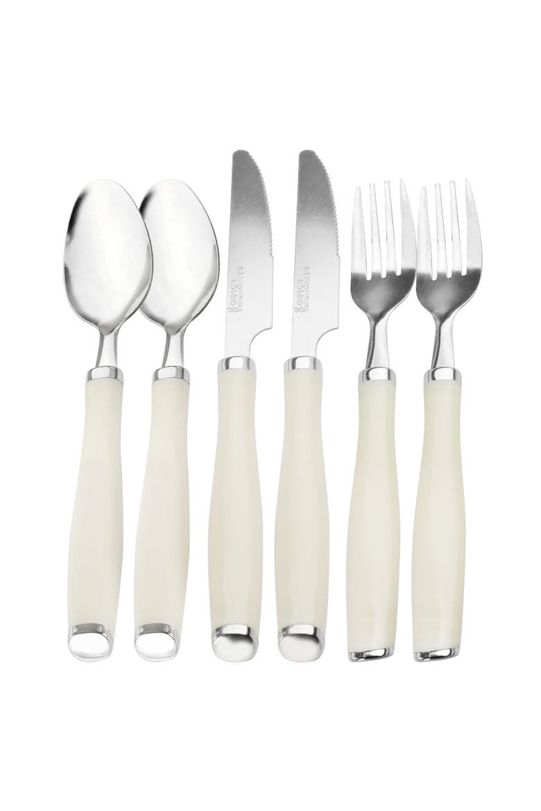 Nobella 14 Piece Fine Ceramic Dinnerware Set, Alternate, color, White