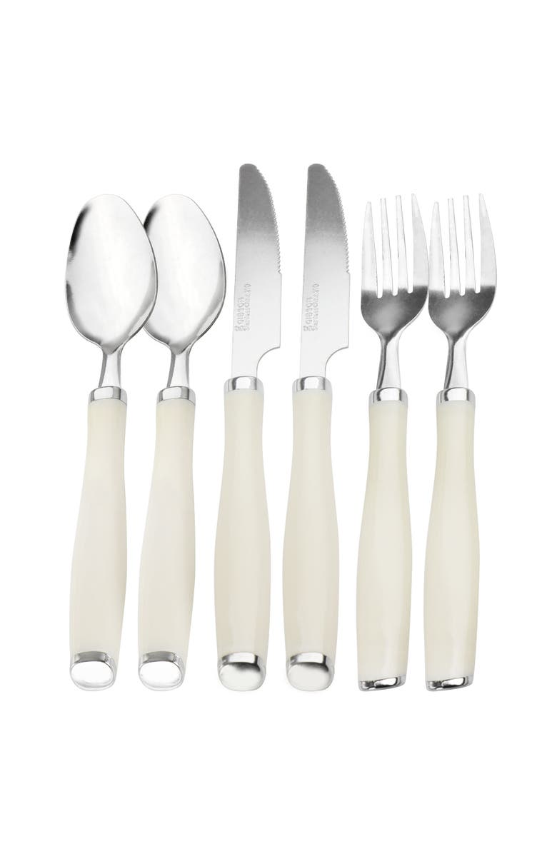 Gibson Home Nobella 14 Piece Fine Ceramic Dinnerware Set, Alternate, color, White