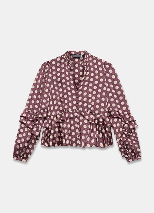 Mint Velvet Geometric Print Top In Multi