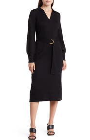 Julia Jordan Johnny Collar Long Sleeve Sweater Dress