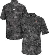 COLOSSEUM Men's Colosseum  Charcoal ECU Pirates Realtree Aspect Charter Full-Button Fishing Shirt