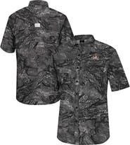 COLOSSEUM Men's Colosseum Charcoal ECU Pirates Realtree Aspect Charter Full-Button Fishing Shirt