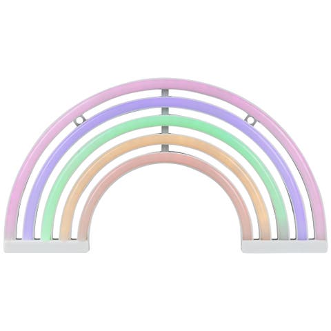 Led Rainbow Neon Lighted Wall Art - 12" - Mutlticolor
