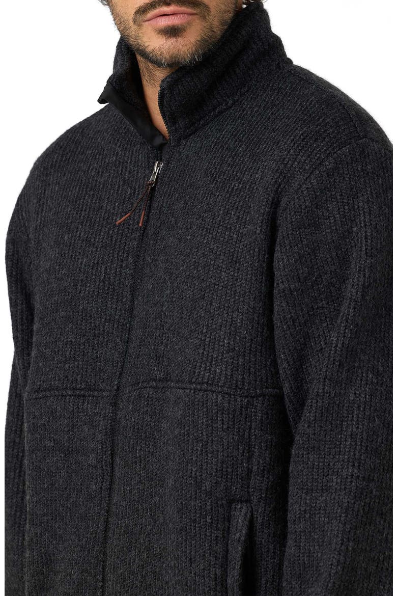 Stand Collar Fleece Jacket, Alternate, color, GREY