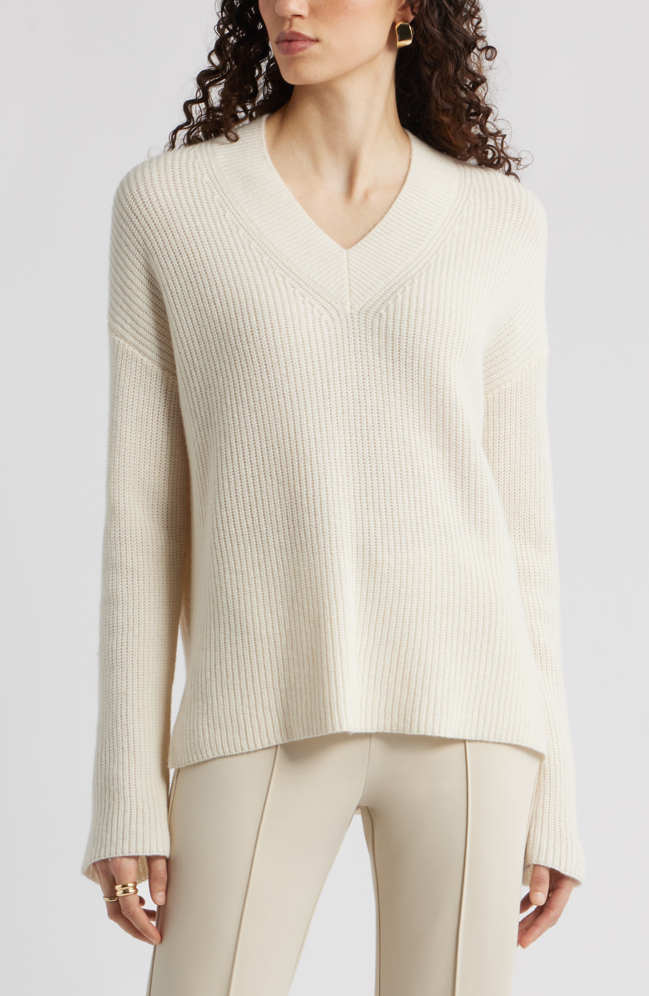 Relaxed Fit Wool & Cashmere Sweater - image 3