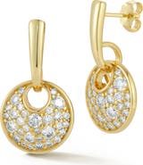 GLAZE JEWELRY Moissanite Disc Drop Earrings