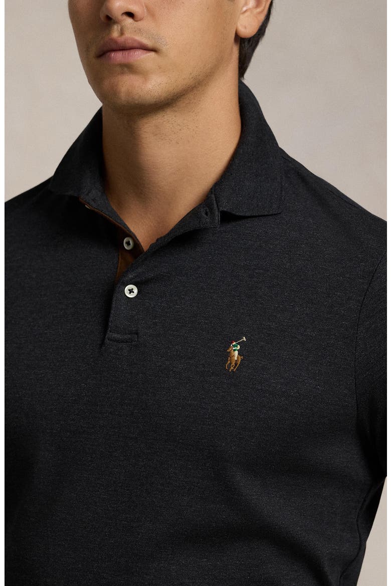 Long Sleeve Pima Cotton Polo, Alternate, color, POLO BLACK