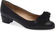 FERRAGAMO Vara Genuine Shearling Bow Pump