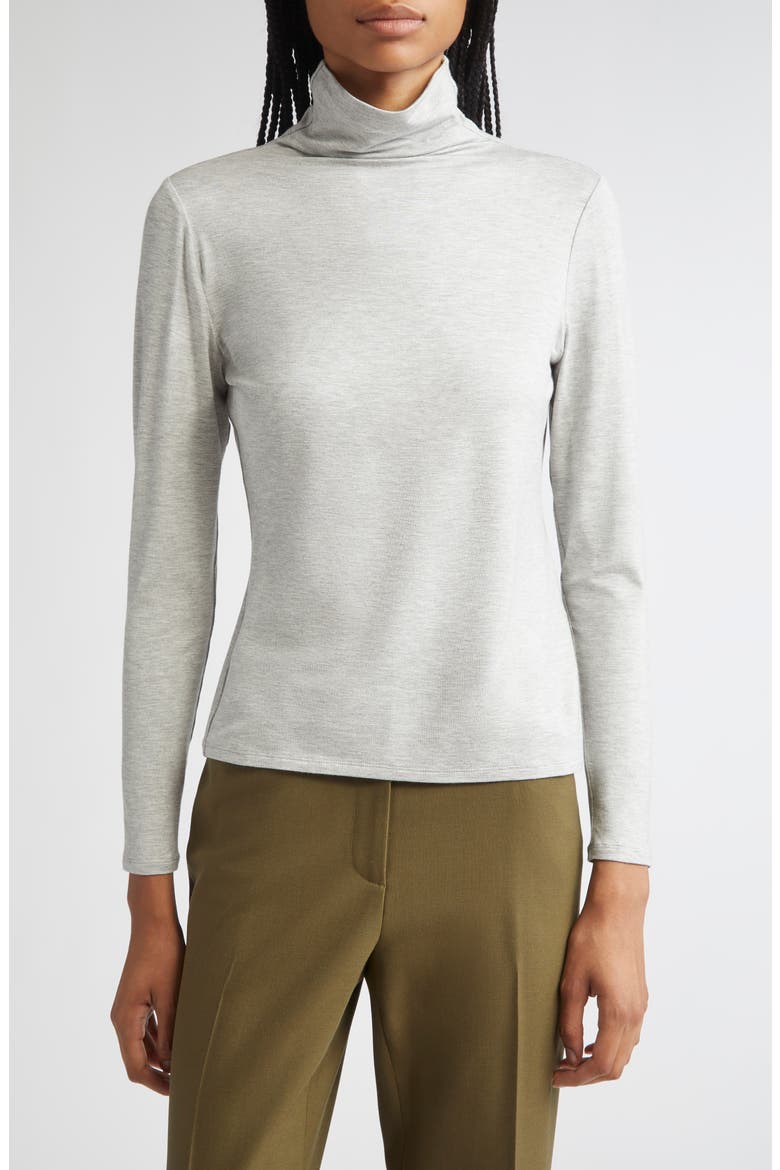 Funnel Neck Sweater, Main, color, GREY HEATHER