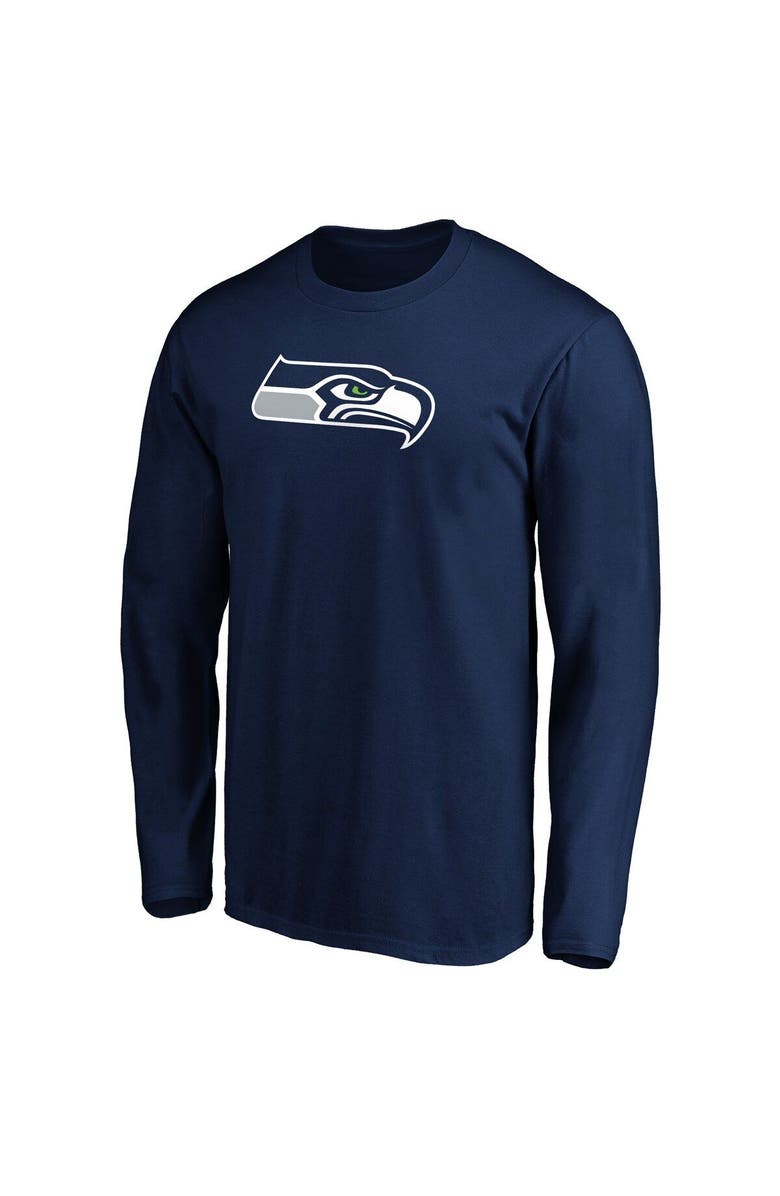 FANATICS Men's Fanatics Branded College Navy Seattle Seahawks Big & Tall Primary Team Logo Long Sleeve T-Shirt, Alternate, color, 