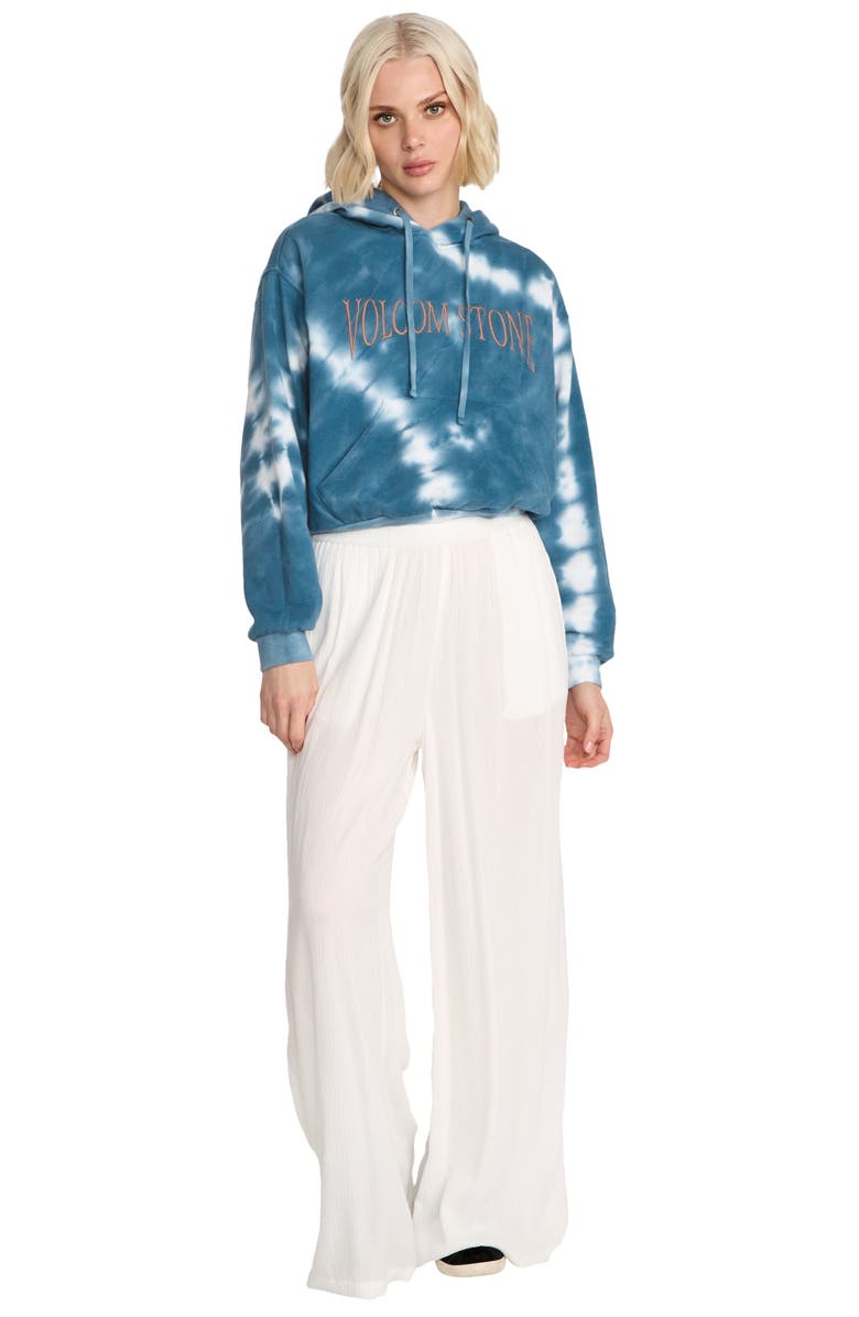 Volcom Tie Dye Embroidered Hoodie, Alternate, color, Blue Multi