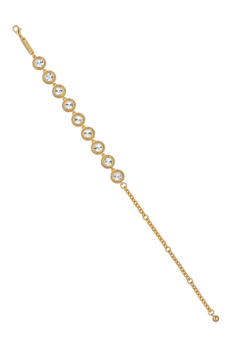 Solace Solitaire Sparkle Crystal Bracelet, Alternate, color, GOLD TONE/ CLEAR CRYSTAL