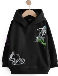 NEXT Kids' Skleton Biker Fleece Hoodie