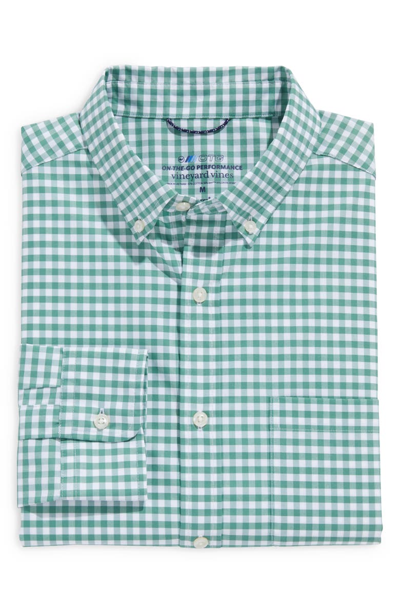 vineyard vines Classic Fit On-The-Go brrrº Gingham Button-Down Shirt, Alternate, color,