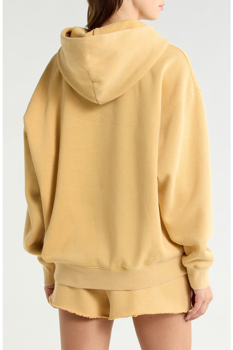 Hawaii Floral Print Hoodie, Alternate, color, CARAMEL YELLOW