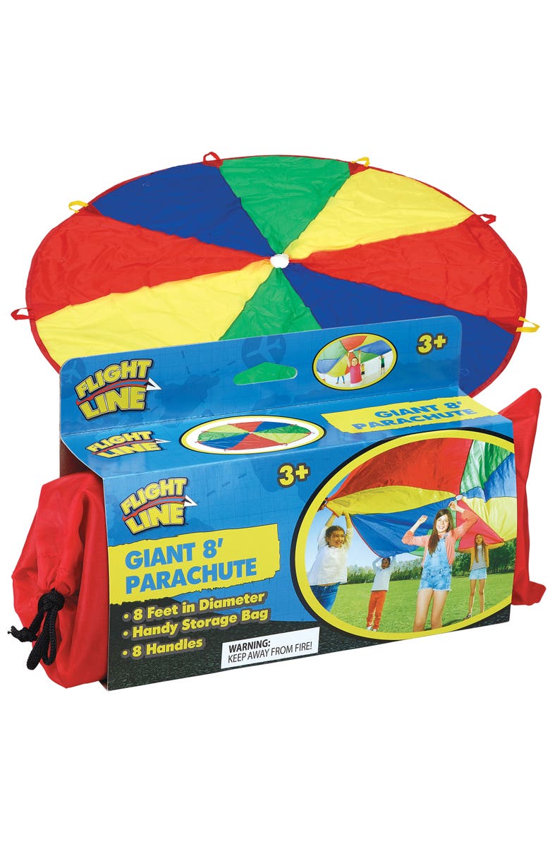 Flight Line Giant 8' Parachute, Kids 3+, Main, color, Multicolored