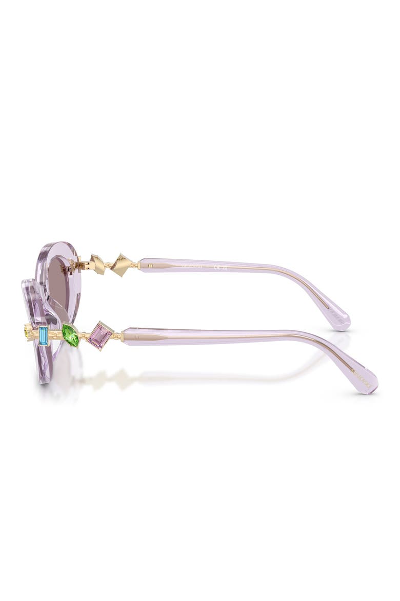 53mm Oval Sunglasses, Alternate, color, TRANSPARENT LILAC / VIOLET
