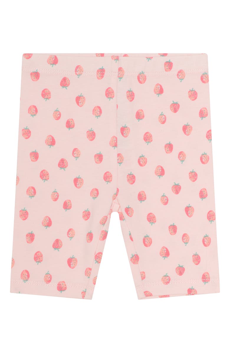 PL Baby by Petit Lem Strawberry Tutu Bodysuit, Leggings, Socks & Headband Set, Alternate, color, Strawberries