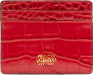 Frances Valentine Croc Embossed Leather Card Case