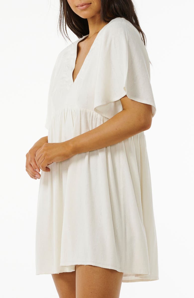 Rip Curl Tiki Floral Embroidered Babydoll Dress, Alternate, color, 