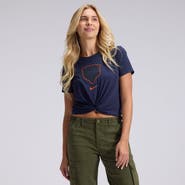 Nike Women's Nike  Navy Chicago Bears 2026 Rivalries Collection Classic Twist Cropped T-Shirt