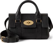 Mulberry Mini Bayswater Grained Leather Handbag