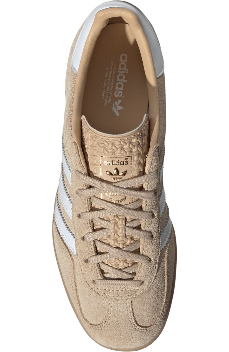 adidas Gazelle Indoor Sneaker, Alternate, color, Magic Beige/ White/ Gum