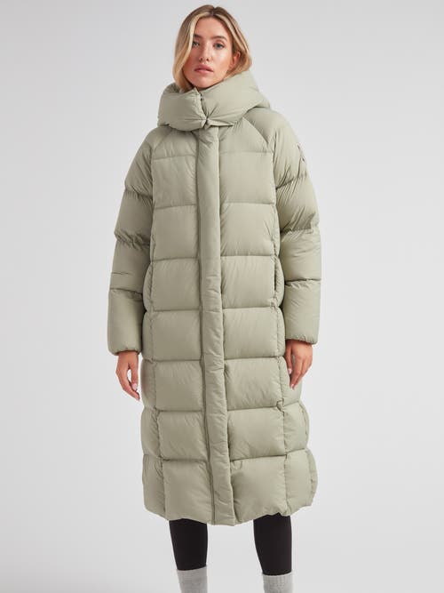 Jack1t Cloud Ultra Long Puffer Down Coat In Green