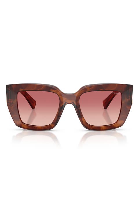 51mm Gradient Square Sunglasses