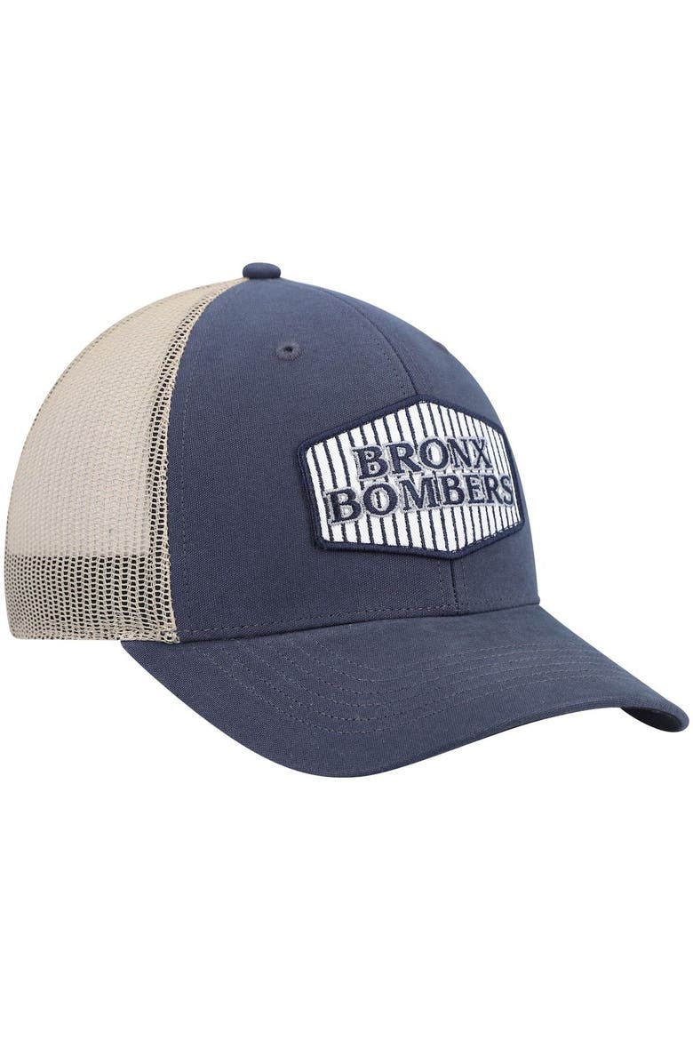 Men's '47 Navy/Natural New York Yankees Bronx Bombers Local Haven Trucker Snapback Hat, Alternate, color, Navy