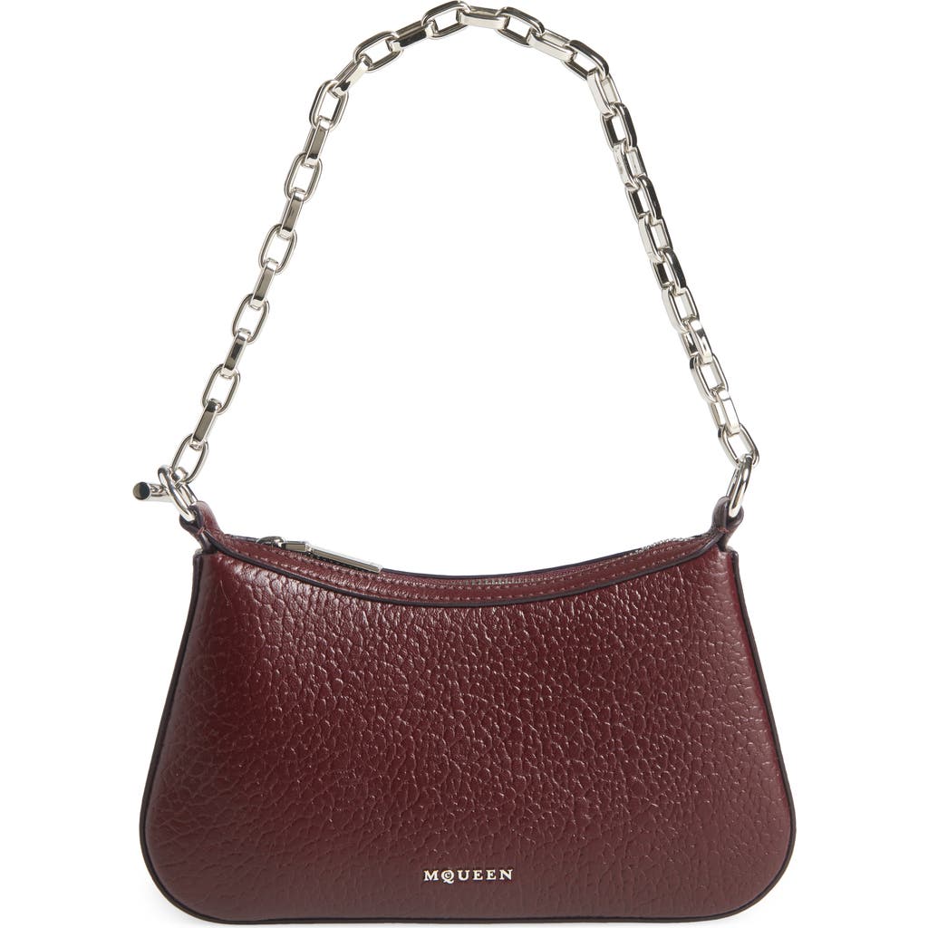 Alexander Mcqueen Mcqueen Mini T-bar Handbag In Cranberry/silver