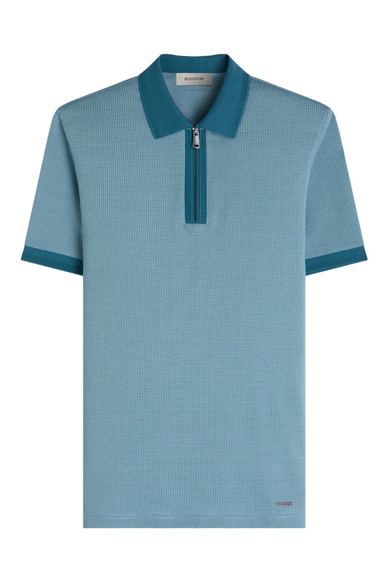 Quarter Zip Polo, Alternate, color, TEAL