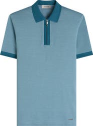 Bugatchi Quarter Zip Polo