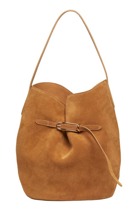 Large Belted Bucket Bag