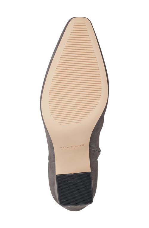 Marc Fisher Ltd Yanara Leather Zip Booties In Gray