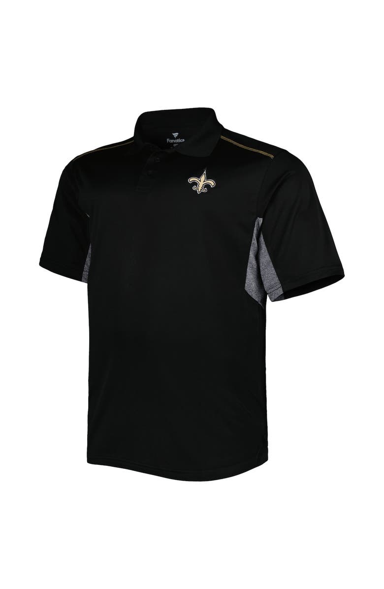 PROFILE Men's Black New Orleans Saints Big & Tall Team Color Polo, Alternate, color, 