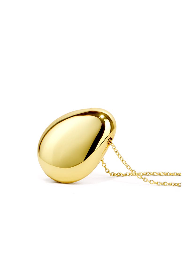 Gold Pendant Necklace - Pebble, Alternate, color, Gold