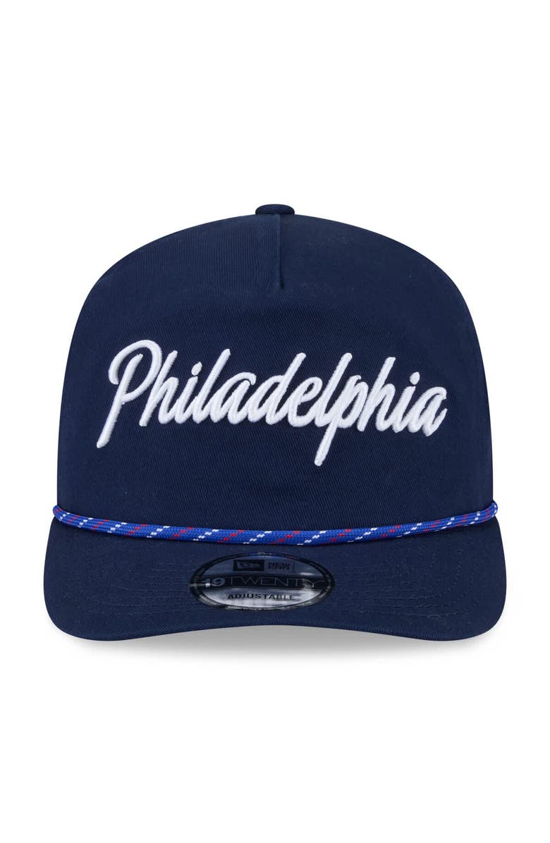 New Era Men's New Era Navy Philadelphia 76ers 2025/26 City Edition 19TWENTY Adjustable Hat, Alternate, color, Navy