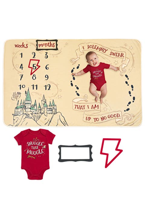 Baby Shower Bodysuit and Blanket Set