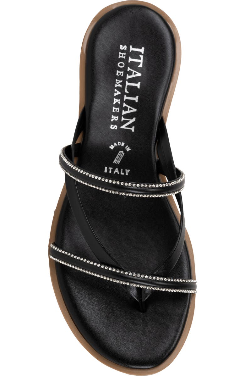 ITALIAN SHOEMAKERS Liesel Rhinestone Sandal, Alternate, color, Black