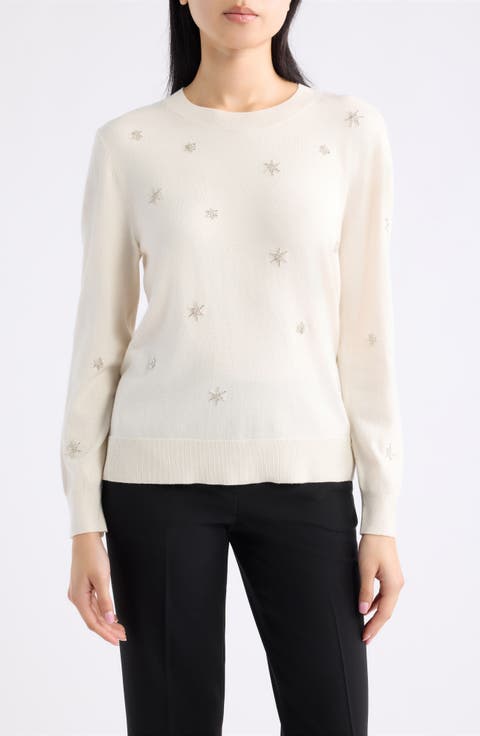 Star Embellished Crewneck Sweater