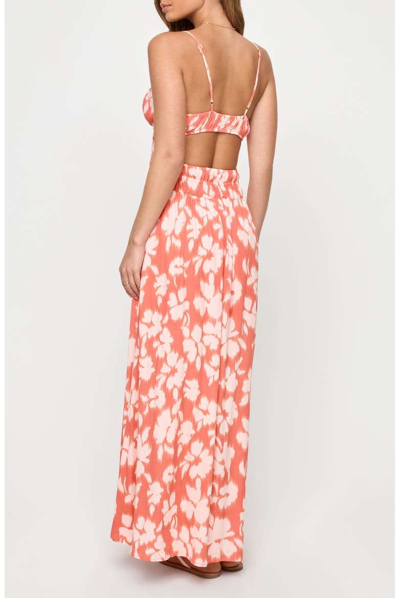 Tala Shirred Waist Cover-Up Maxi Sundress, Alternate, color, VINE VINGETTE