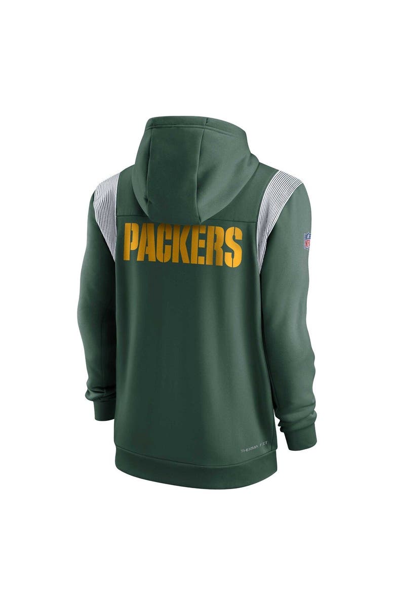 Nike Men's Nike Green Green Bay Packers Performance Sideline Lockup Full-Zip Hoodie, Alternate, color, 