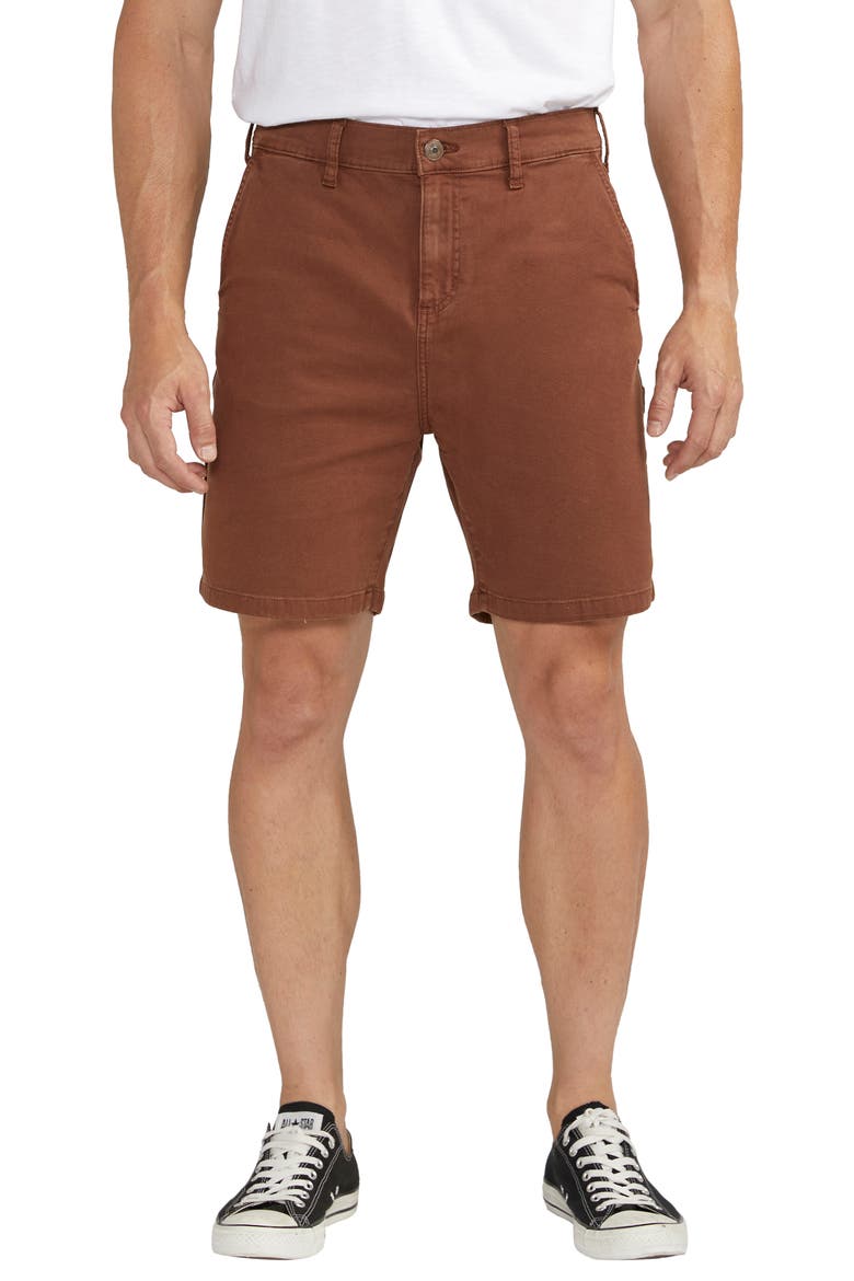 Relaxed Fit Twill Painter Shorts, Main, color, CAPPUCCINO
