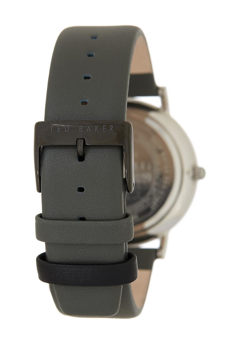 Ted Baker London Multifunction Leather Strap Watch, 40mm, Alternate, color, 